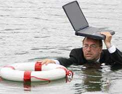 Manager im Wasser