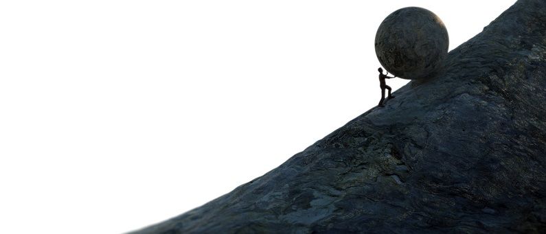 Wer glaubt, den Eltern etwas zu schulden, kann sich wie Sisyphus fühlen. schuld, eltern, kopp-wichmann, persoenlichkeits-blog,